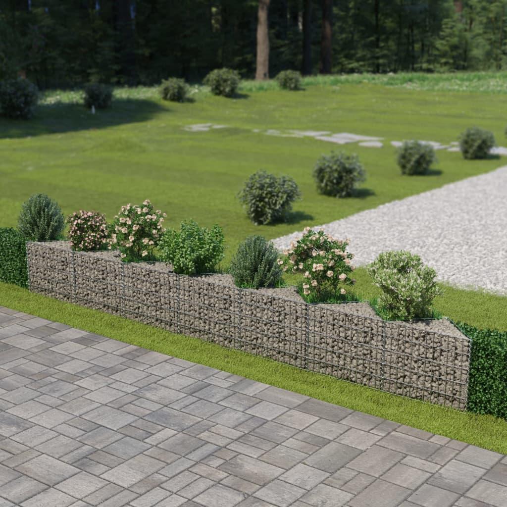 Gabionvæg 450x30x50 cm galvaniseret stål