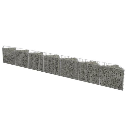 Gabionvæg 450x30x50 cm galvaniseret stål