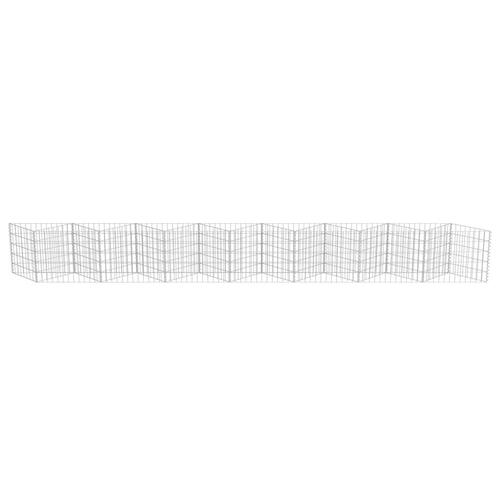 Gabionvæg 450x30x50 cm galvaniseret stål