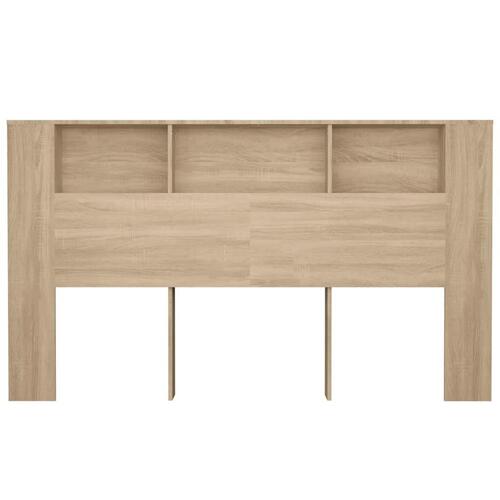 Sengegavl med opbevaring 180x18,5x104,5 cm sonoma-eg