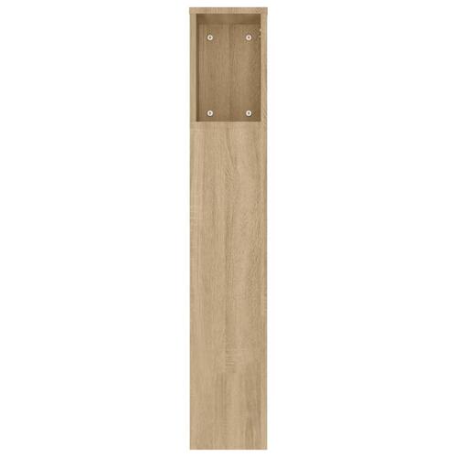 Sengegavl med opbevaring 180x18,5x104,5 cm sonoma-eg