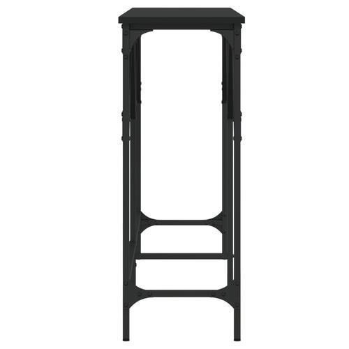 Konsolbord 140x29x75 cm konstrueret træ sort