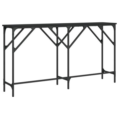 Konsolbord 140x29x75 cm konstrueret træ sort