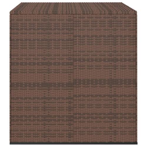 Hyndeboks 100x97,5x104 cm polyrattan brun