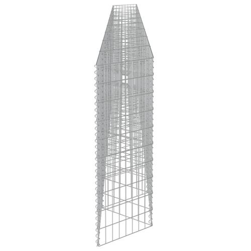 Gabionvæg galvaniseret stål 630 x 30 x 100 cm