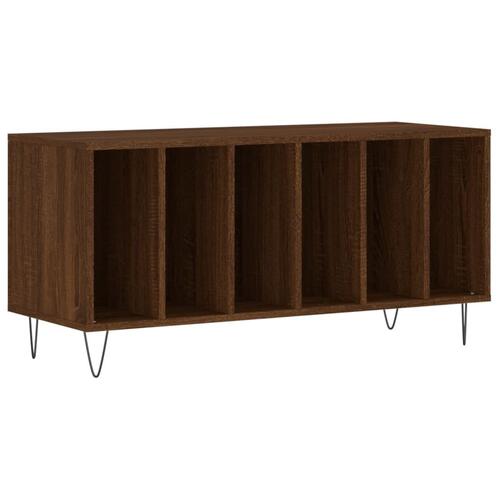 Vinylskab 100x38x48 cm konstrueret træ brun egetræsfarve