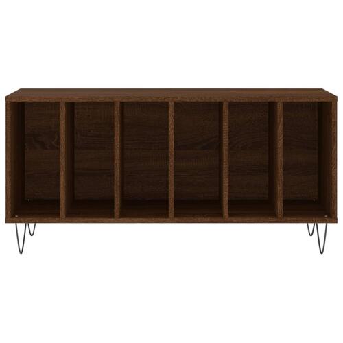 Vinylskab 100x38x48 cm konstrueret træ brun egetræsfarve
