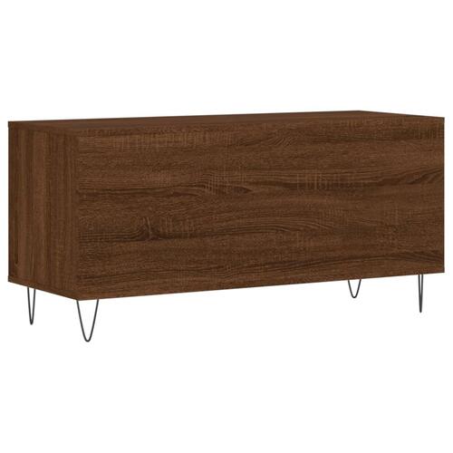 Vinylskab 100x38x48 cm konstrueret træ brun egetræsfarve