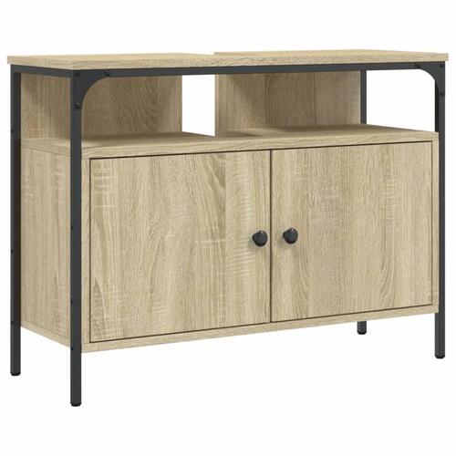Underskab til håndvask 80x30x60 cm konstrueret træ sonoma-eg