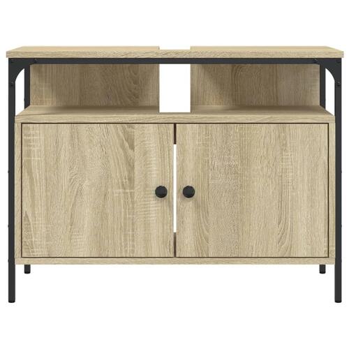 Underskab til håndvask 80x30x60 cm konstrueret træ sonoma-eg