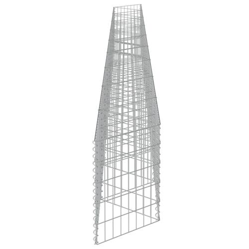 Gabionvæg galvaniseret stål 630 x 30 x 50 cm