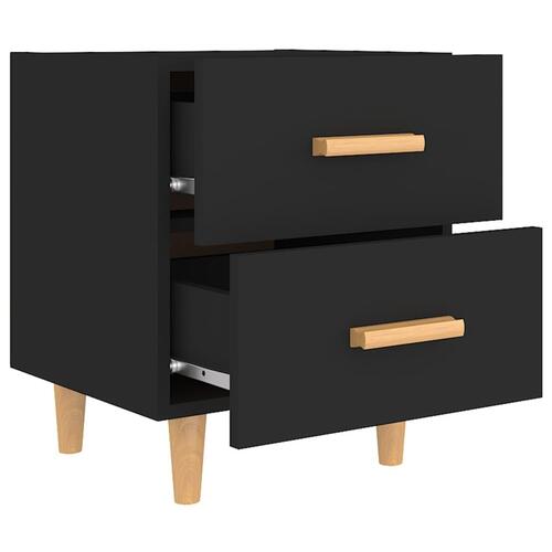 Sengeborde 40x35x47,5 cm 2 stk. sort
