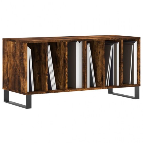 Vinylskab 100×38×48 cm i konstrueret træ - røget egetræsfarve