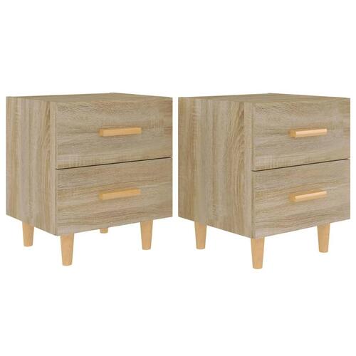 Sengeborde 40x35x47,5 cm 2 stk. sonoma-eg