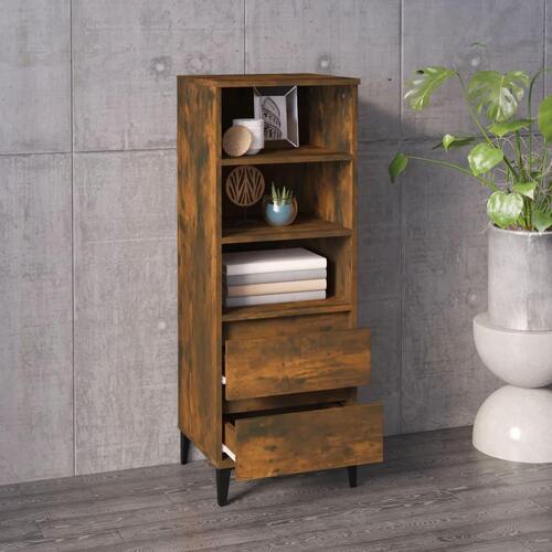 Skab 40x36x110 cm konstrueret træ røget egetræ