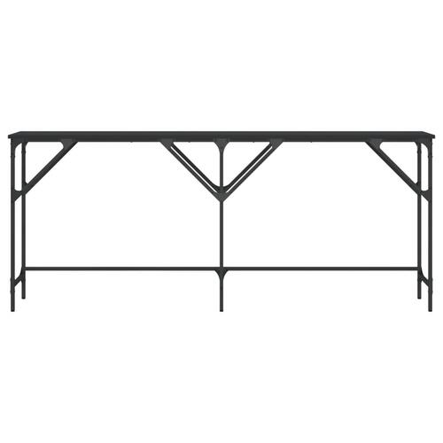 Konsolbord 180x29x75 cm konstrueret træ sort