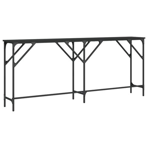 Konsolbord 180x29x75 cm konstrueret træ sort