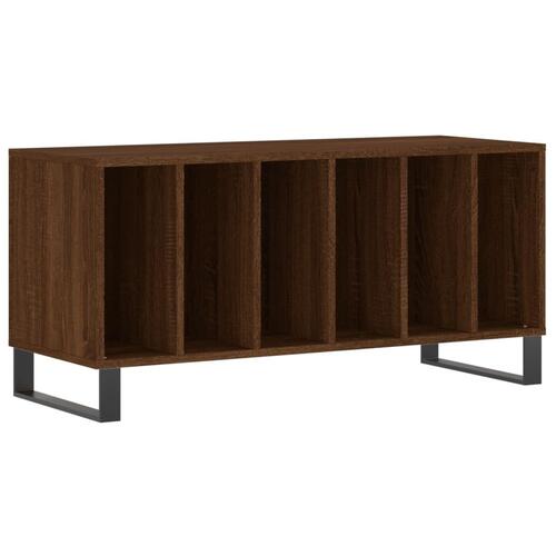 Vinylskab 100x38x48 cm konstrueret træ brun egetræsfarve