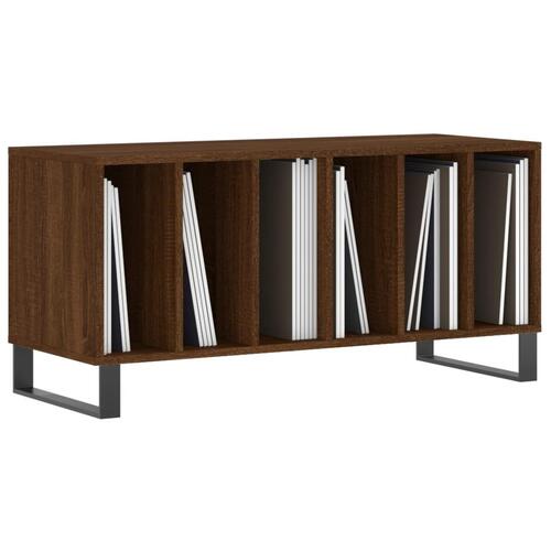 Vinylskab 100x38x48 cm konstrueret træ brun egetræsfarve