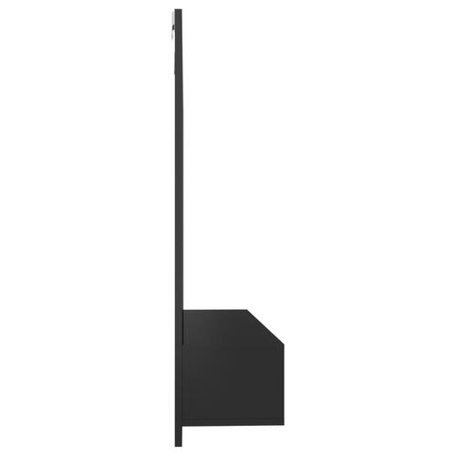 Væghængt tv-skab 102x23,5x90 cm konstrueret træ sort højglans