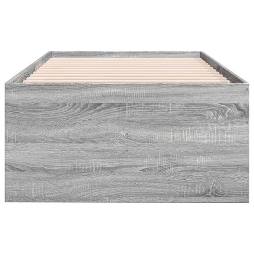 Daybed med skuffer uden madras 75x190 cm grå sonoma-eg