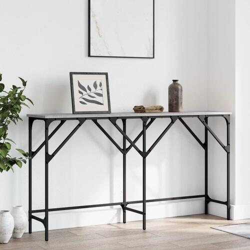 Konsolbord 140x29x75 cm konstrueret træ grå sonoma-eg