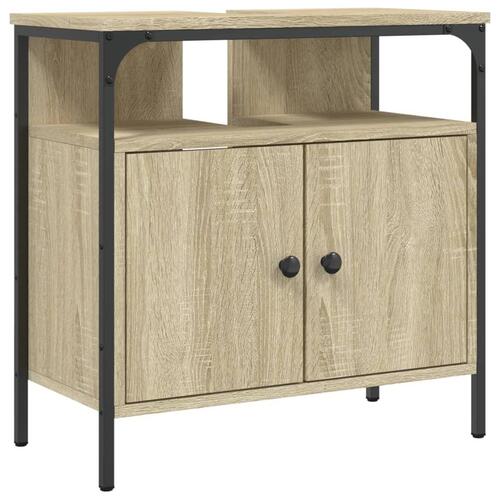 Underskab til håndvask 60x30x60 cm konstrueret træ sonoma-eg