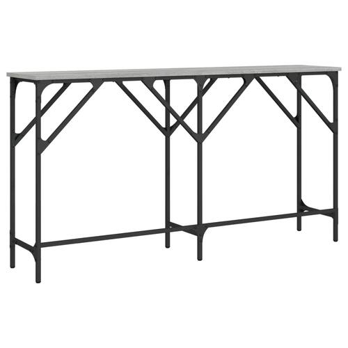 Konsolbord 140x29x75 cm konstrueret træ grå sonoma-eg