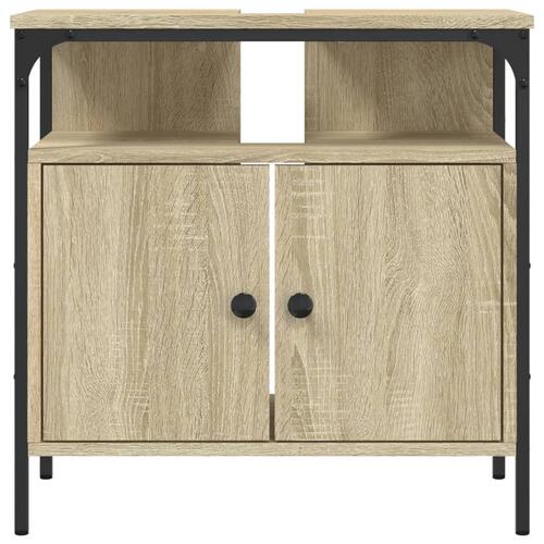 Underskab til håndvask 60x30x60 cm konstrueret træ sonoma-eg