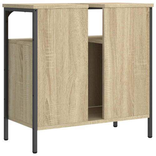 Underskab til håndvask 60x30x60 cm konstrueret træ sonoma-eg