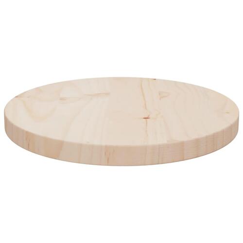 Bordplade Ø30x2,5 cm massivt fyrretræ