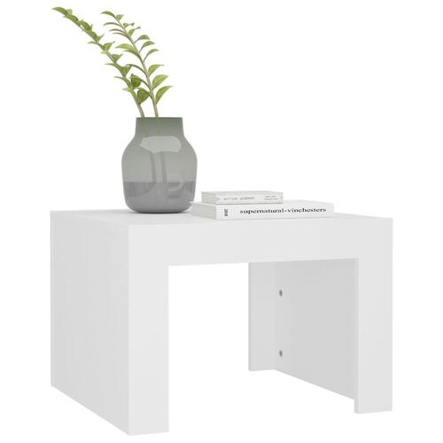 Sofabord 50x50x35 cm konstrueret træ hvid