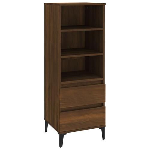 Skab 40x36x110 cm konstrueret træ brun egetræsfarve