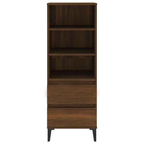 Skab 40x36x110 cm konstrueret træ brun egetræsfarve