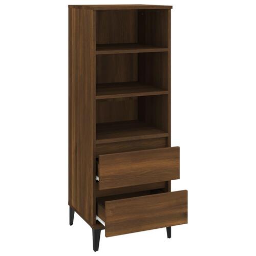 Skab 40x36x110 cm konstrueret træ brun egetræsfarve