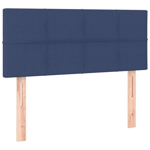 Kontinentalseng med madras 90x190 cm stof blå