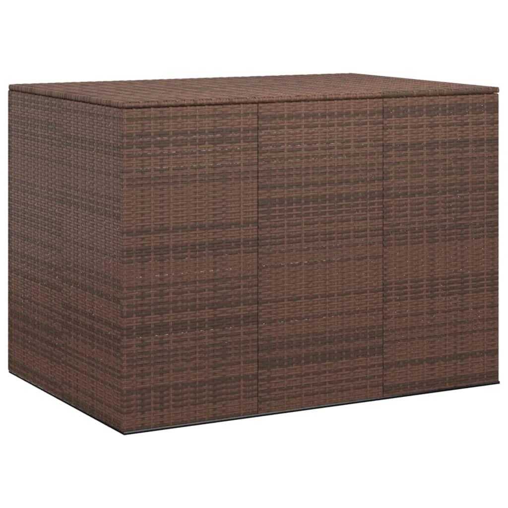 Hyndeboks 145x100x103 cm polyrattan brun