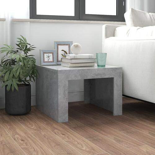 Sofabord 50x50x35 cm konstrueret træ betongrå