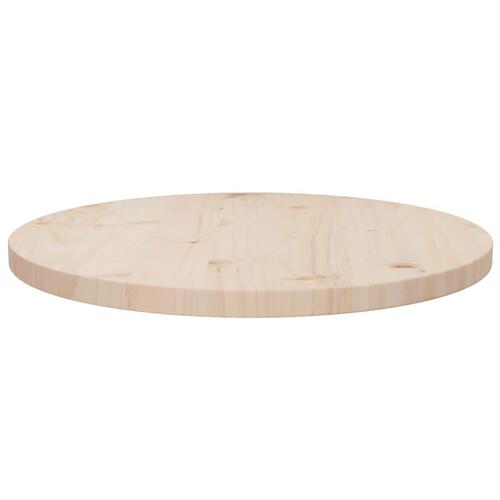 Bordplade Ø50x2,5 cm massivt fyrretræ