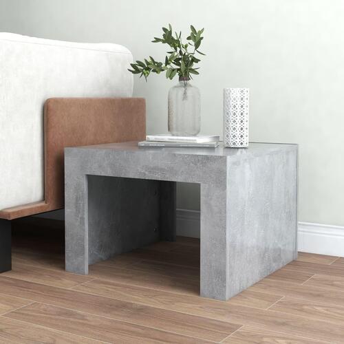 Sofabord 50x50x35 cm konstrueret træ betongrå