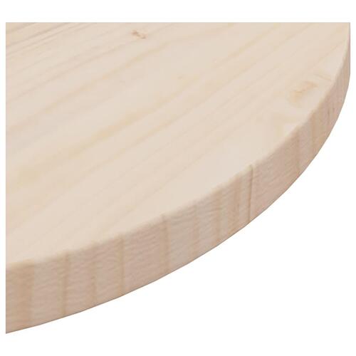 Bordplade Ø50x2,5 cm massivt fyrretræ