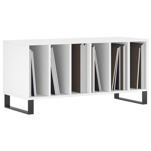 Vinylskab 100x38x48 cm konstrueret træ hvid