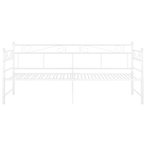 Sengestel til udtræksseng 90x200 cm metal hvid