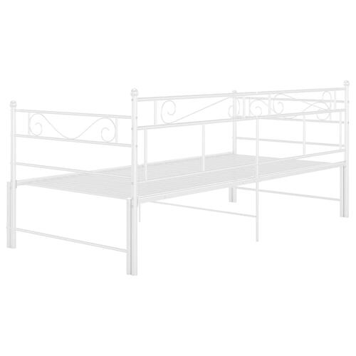 Sengestel til udtræksseng 90x200 cm metal hvid