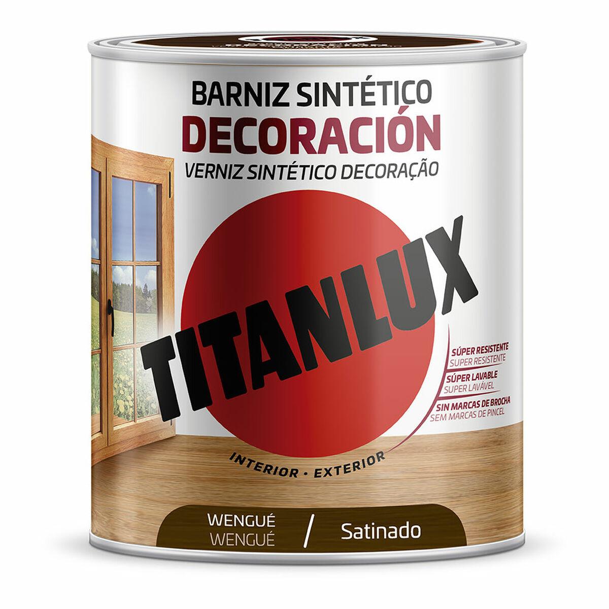 Syntetisk lak Titanlux m11100734 Indretning Satin finish Wengue 750 ml