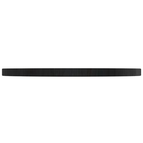 Bordplade sort Ø50x2,5 cm massivt fyrretræ