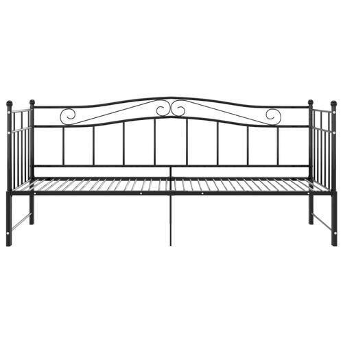 Sengestel til udtræksseng 90x200 cm metal sort
