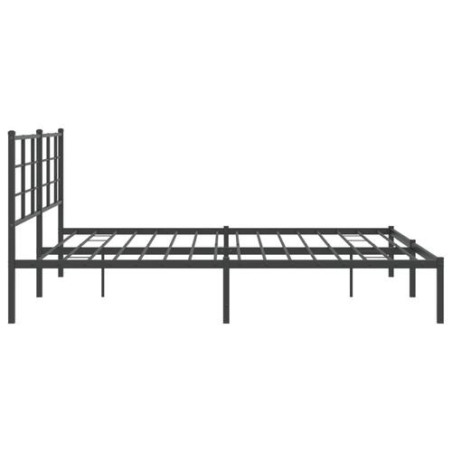 Sengeramme med sengegavl 180x200 cm metal sort
