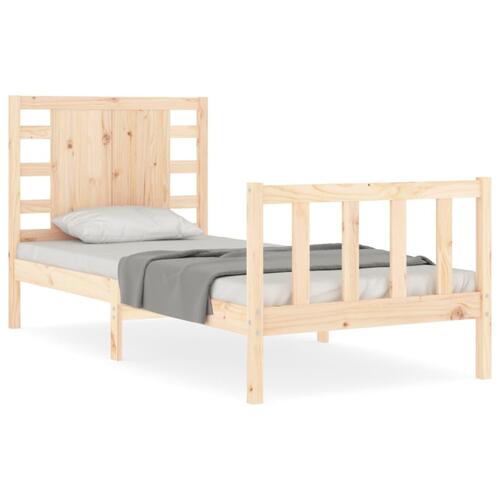 Sengeramme med sengegavl Small Single massivt træ