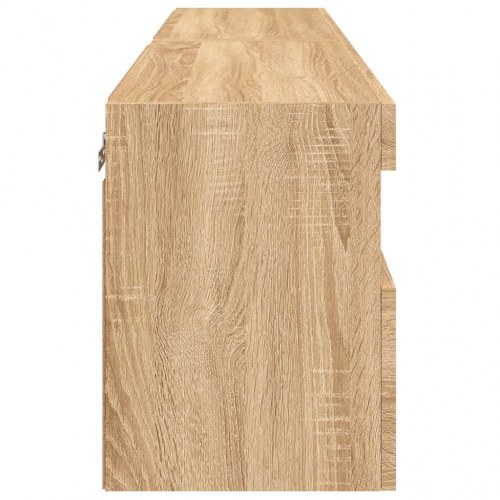 Væghængte tv-borde med LED-lys, 2 stk. - 60x30x40 cm, sonoma-eg
